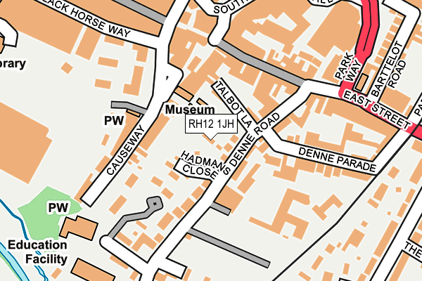 RH12 1JH map - OS OpenMap – Local (Ordnance Survey)