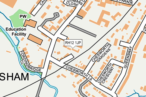 RH12 1JP map - OS OpenMap – Local (Ordnance Survey)