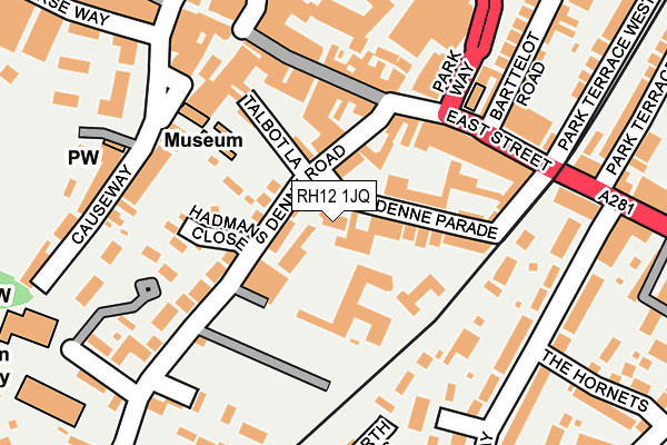 RH12 1JQ map - OS OpenMap – Local (Ordnance Survey)