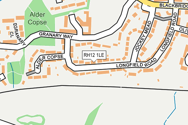 RH12 1LE map - OS OpenMap – Local (Ordnance Survey)
