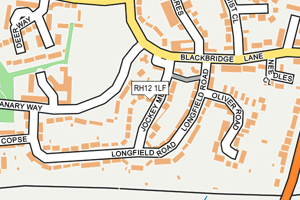 RH12 1LF map - OS OpenMap – Local (Ordnance Survey)