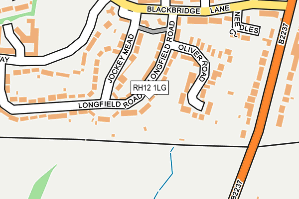 RH12 1LG map - OS OpenMap – Local (Ordnance Survey)