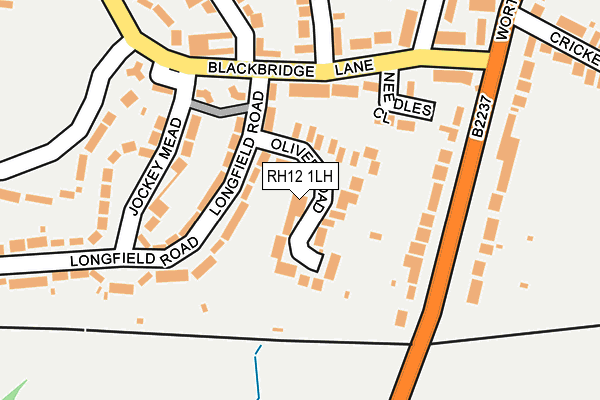 RH12 1LH map - OS OpenMap – Local (Ordnance Survey)