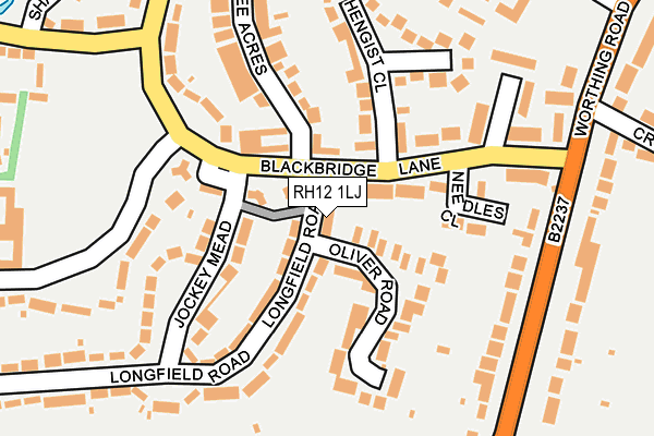 RH12 1LJ map - OS OpenMap – Local (Ordnance Survey)