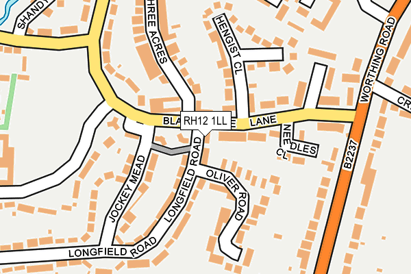 RH12 1LL map - OS OpenMap – Local (Ordnance Survey)