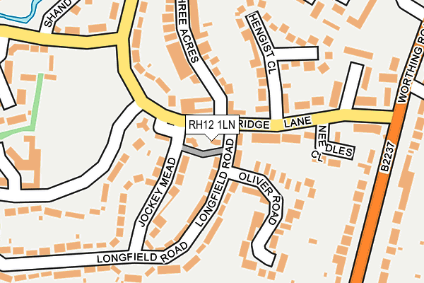 RH12 1LN map - OS OpenMap – Local (Ordnance Survey)