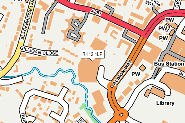 RH12 1LP map - OS OpenMap – Local (Ordnance Survey)