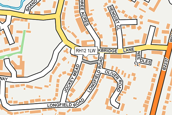 RH12 1LW map - OS OpenMap – Local (Ordnance Survey)