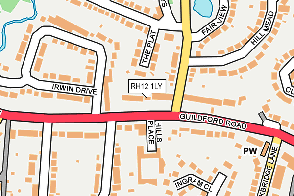 RH12 1LY map - OS OpenMap – Local (Ordnance Survey)