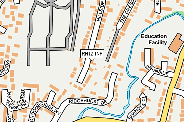 RH12 1NF map - OS OpenMap – Local (Ordnance Survey)
