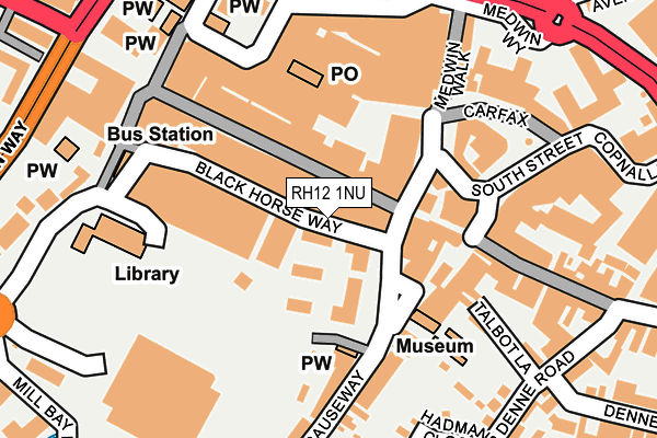 RH12 1NU map - OS OpenMap – Local (Ordnance Survey)
