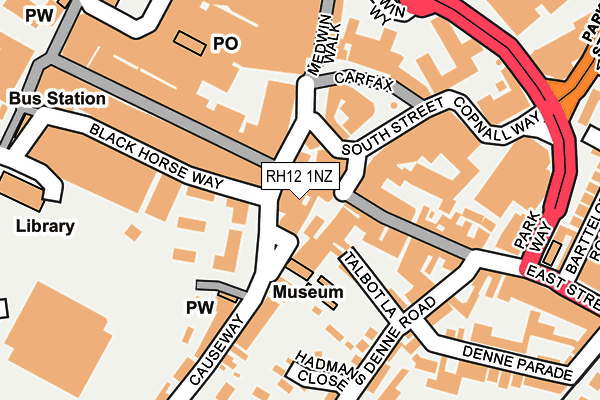 RH12 1NZ map - OS OpenMap – Local (Ordnance Survey)