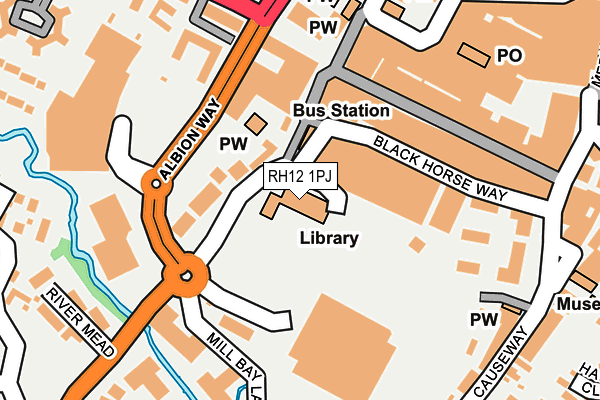 RH12 1PJ map - OS OpenMap – Local (Ordnance Survey)
