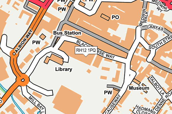 RH12 1PQ map - OS OpenMap – Local (Ordnance Survey)