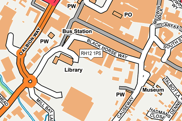 RH12 1PS map - OS OpenMap – Local (Ordnance Survey)