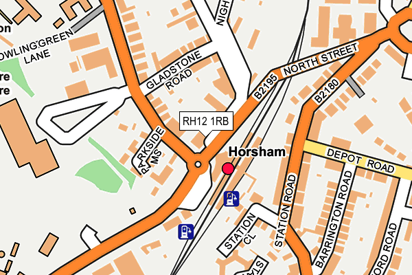 RH12 1RB map - OS OpenMap – Local (Ordnance Survey)