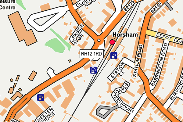 RH12 1RD map - OS OpenMap – Local (Ordnance Survey)