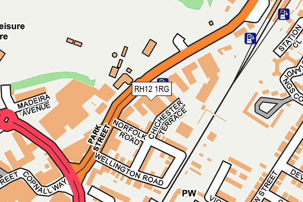 RH12 1RG map - OS OpenMap – Local (Ordnance Survey)