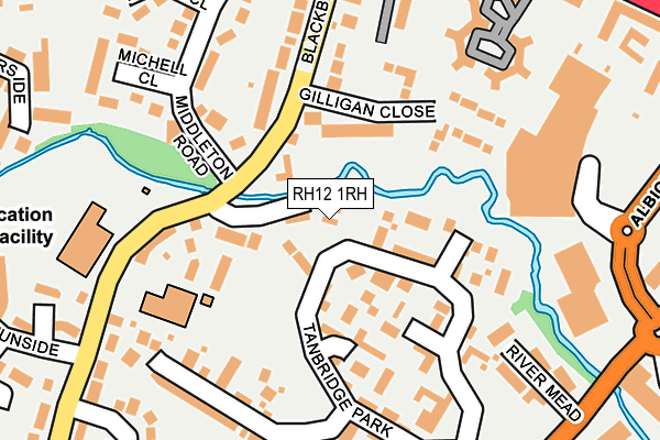RH12 1RH map - OS OpenMap – Local (Ordnance Survey)