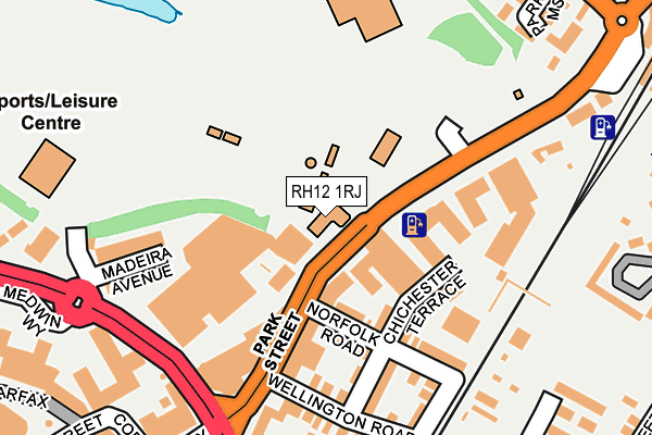 RH12 1RJ map - OS OpenMap – Local (Ordnance Survey)