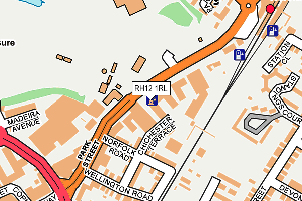 RH12 1RL map - OS OpenMap – Local (Ordnance Survey)