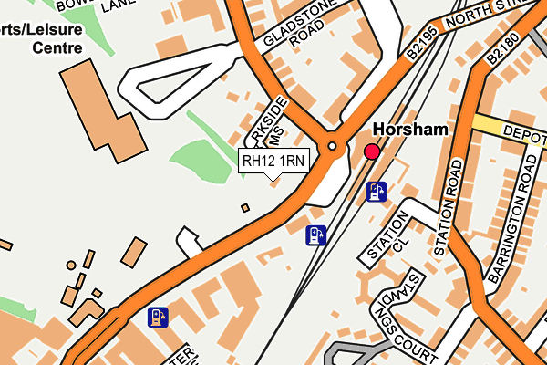 RH12 1RN map - OS OpenMap – Local (Ordnance Survey)