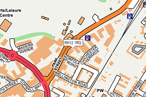 RH12 1RQ map - OS OpenMap – Local (Ordnance Survey)