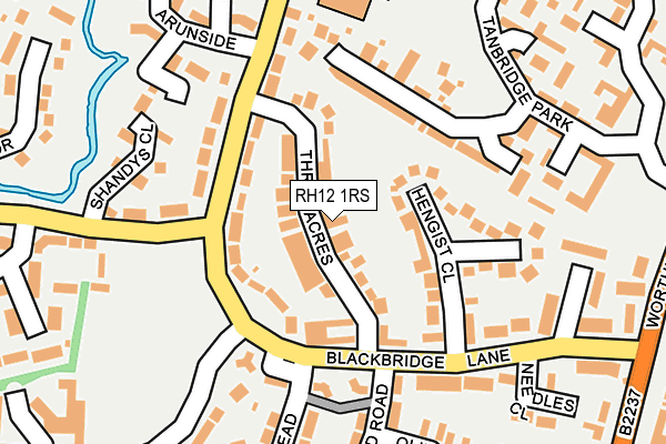 RH12 1RS map - OS OpenMap – Local (Ordnance Survey)