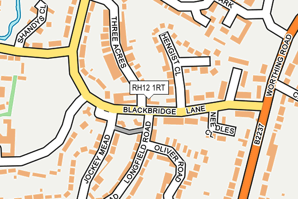 RH12 1RT map - OS OpenMap – Local (Ordnance Survey)