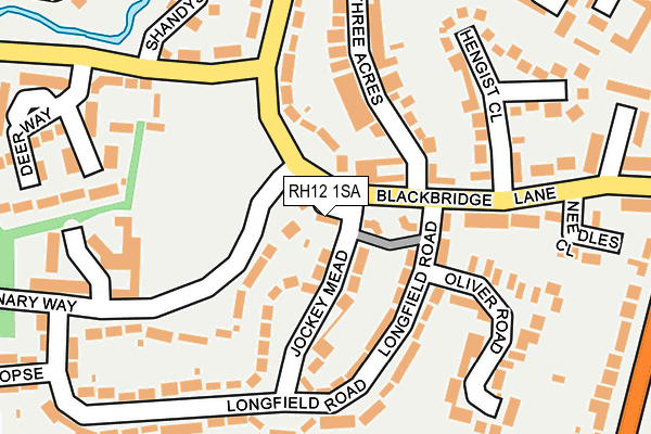 RH12 1SA map - OS OpenMap – Local (Ordnance Survey)