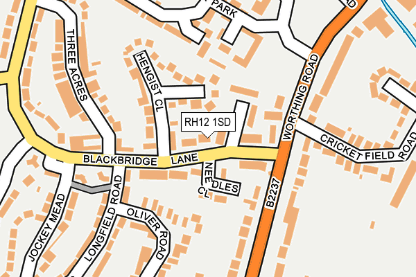 RH12 1SD map - OS OpenMap – Local (Ordnance Survey)