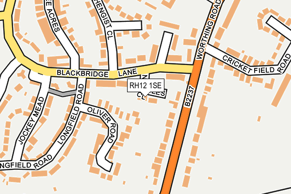 RH12 1SE map - OS OpenMap – Local (Ordnance Survey)