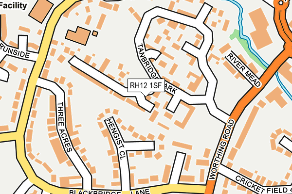 RH12 1SF map - OS OpenMap – Local (Ordnance Survey)