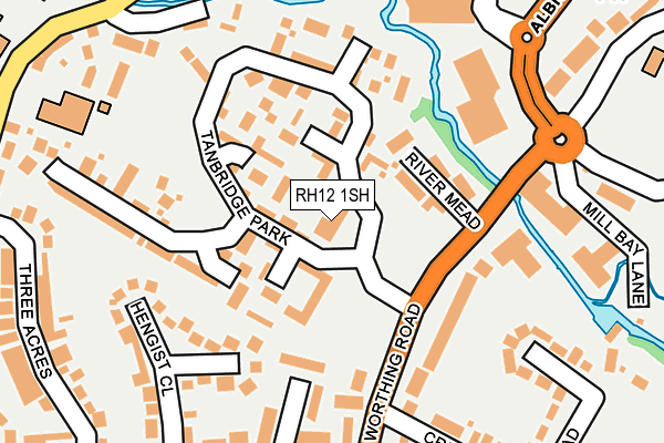 RH12 1SH map - OS OpenMap – Local (Ordnance Survey)