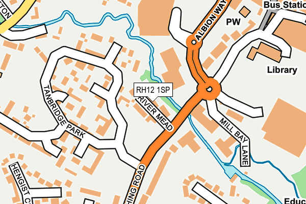 RH12 1SP map - OS OpenMap – Local (Ordnance Survey)