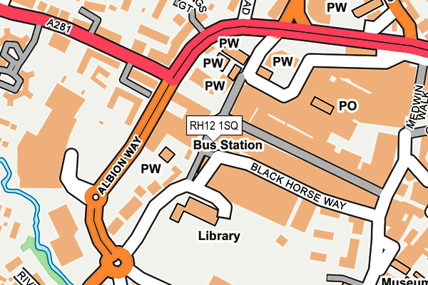 RH12 1SQ map - OS OpenMap – Local (Ordnance Survey)