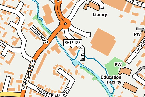 RH12 1SS map - OS OpenMap – Local (Ordnance Survey)