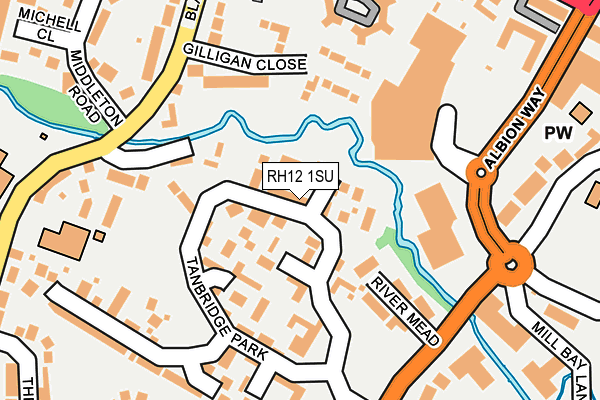 RH12 1SU map - OS OpenMap – Local (Ordnance Survey)