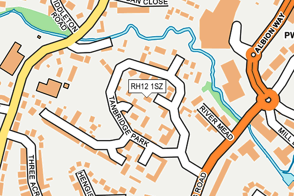 RH12 1SZ map - OS OpenMap – Local (Ordnance Survey)