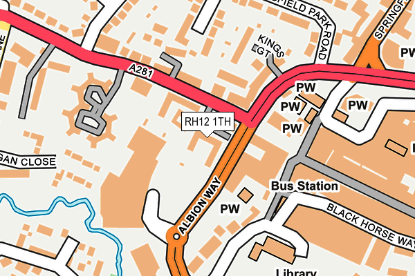 RH12 1TH map - OS OpenMap – Local (Ordnance Survey)