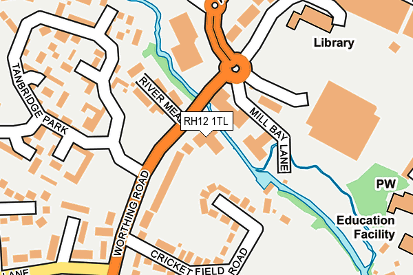 RH12 1TL map - OS OpenMap – Local (Ordnance Survey)