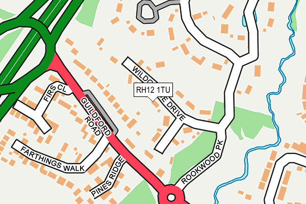 RH12 1TU map - OS OpenMap – Local (Ordnance Survey)
