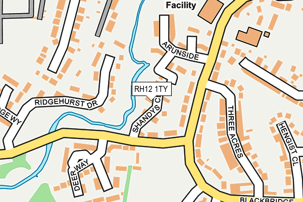 RH12 1TY map - OS OpenMap – Local (Ordnance Survey)