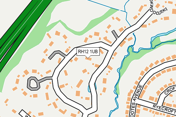 RH12 1UB map - OS OpenMap – Local (Ordnance Survey)