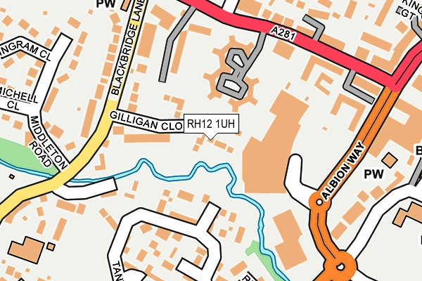 RH12 1UH map - OS OpenMap – Local (Ordnance Survey)