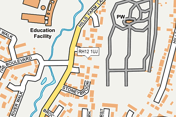 RH12 1UJ map - OS OpenMap – Local (Ordnance Survey)