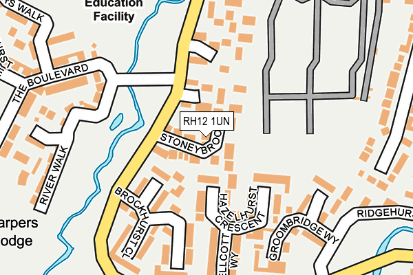 RH12 1UN map - OS OpenMap – Local (Ordnance Survey)