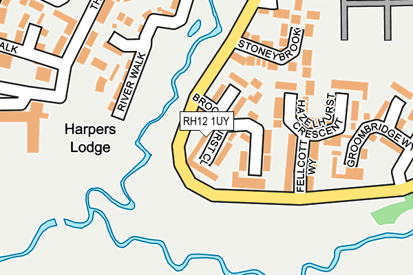 RH12 1UY map - OS OpenMap – Local (Ordnance Survey)