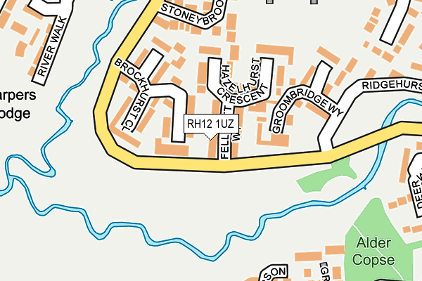 RH12 1UZ map - OS OpenMap – Local (Ordnance Survey)