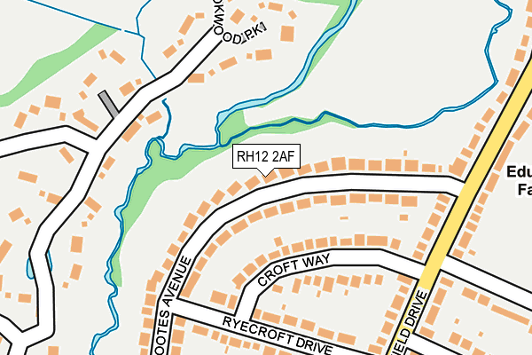 RH12 2AF map - OS OpenMap – Local (Ordnance Survey)